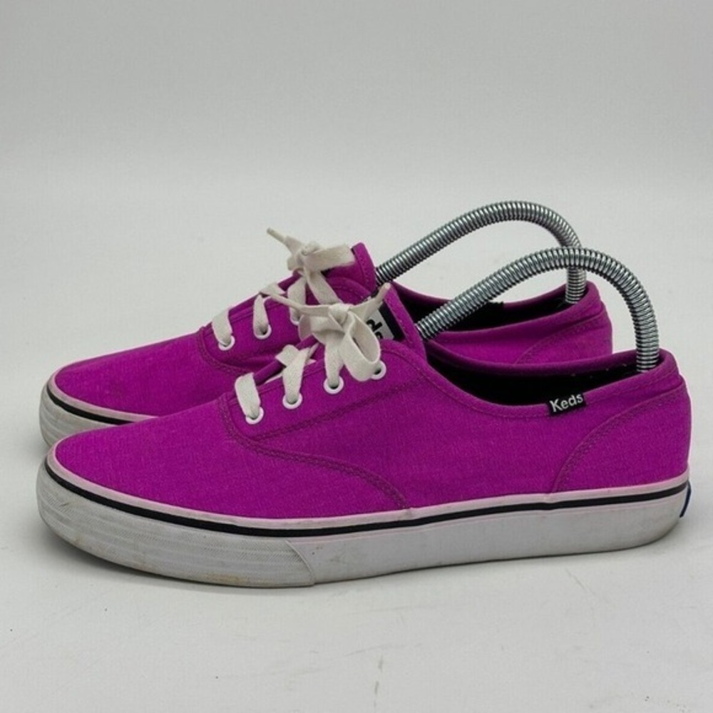 Keds Shoes Womens 8.5 Neon Purple Double Dutch Sneakers Lace Up WF46804 Ladies